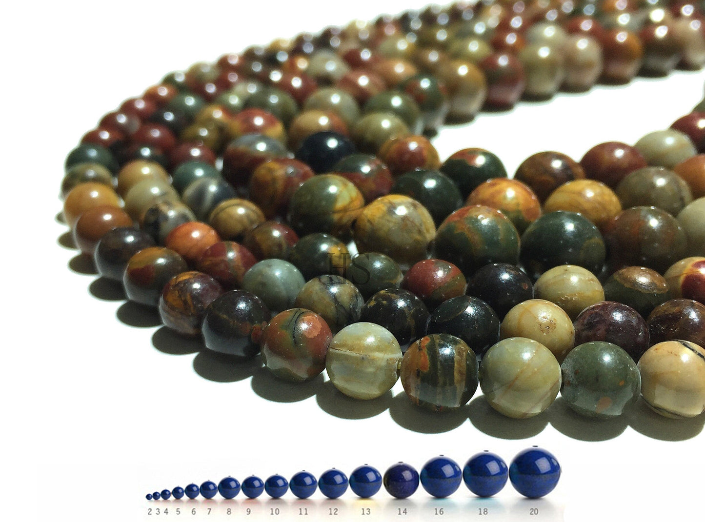 Natural Picasso Jasper Round Beads Healing Gemstone Loose Bead DIY Jewelry Making for AAA Quality 4mm 6mm 8mm 10mm 12mm