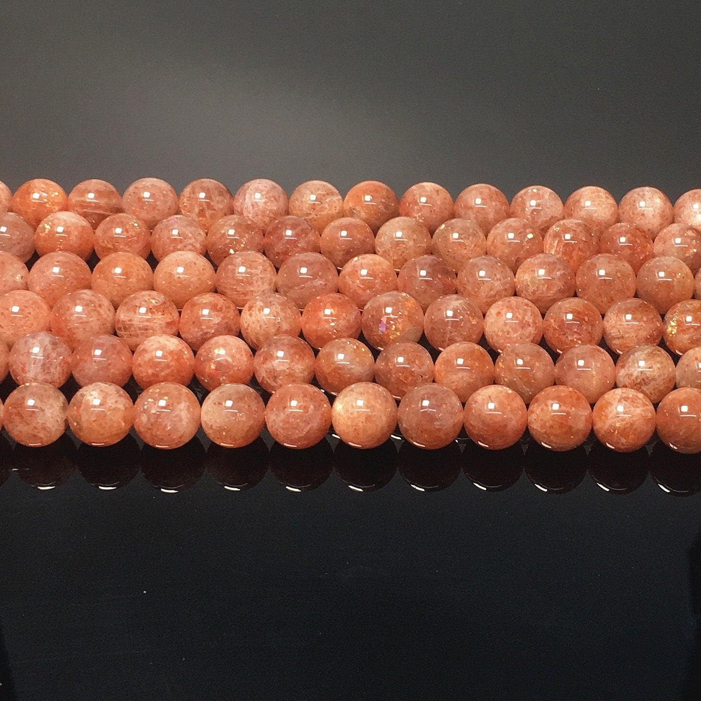 Natural Sunstone Round Beads Energy Gemstone Loose Beads DIY Jewelry Making Design for  AAAAA Quality 6mm 8mm 10mm