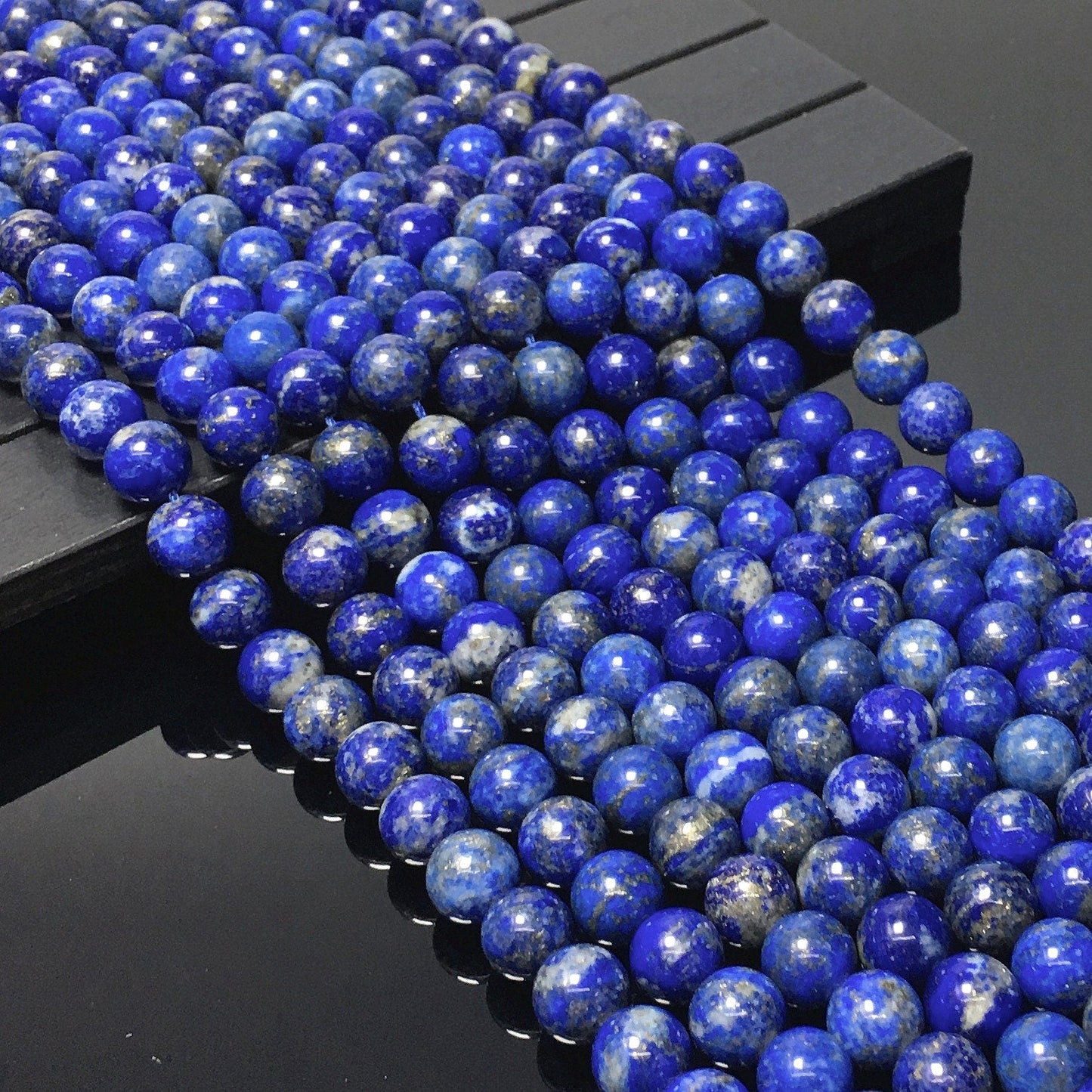 Natural Blue Lapis Lazuli Round Beads Energy Gemstone Loose Bead For DIY Jewelry Making Design AAA Quality