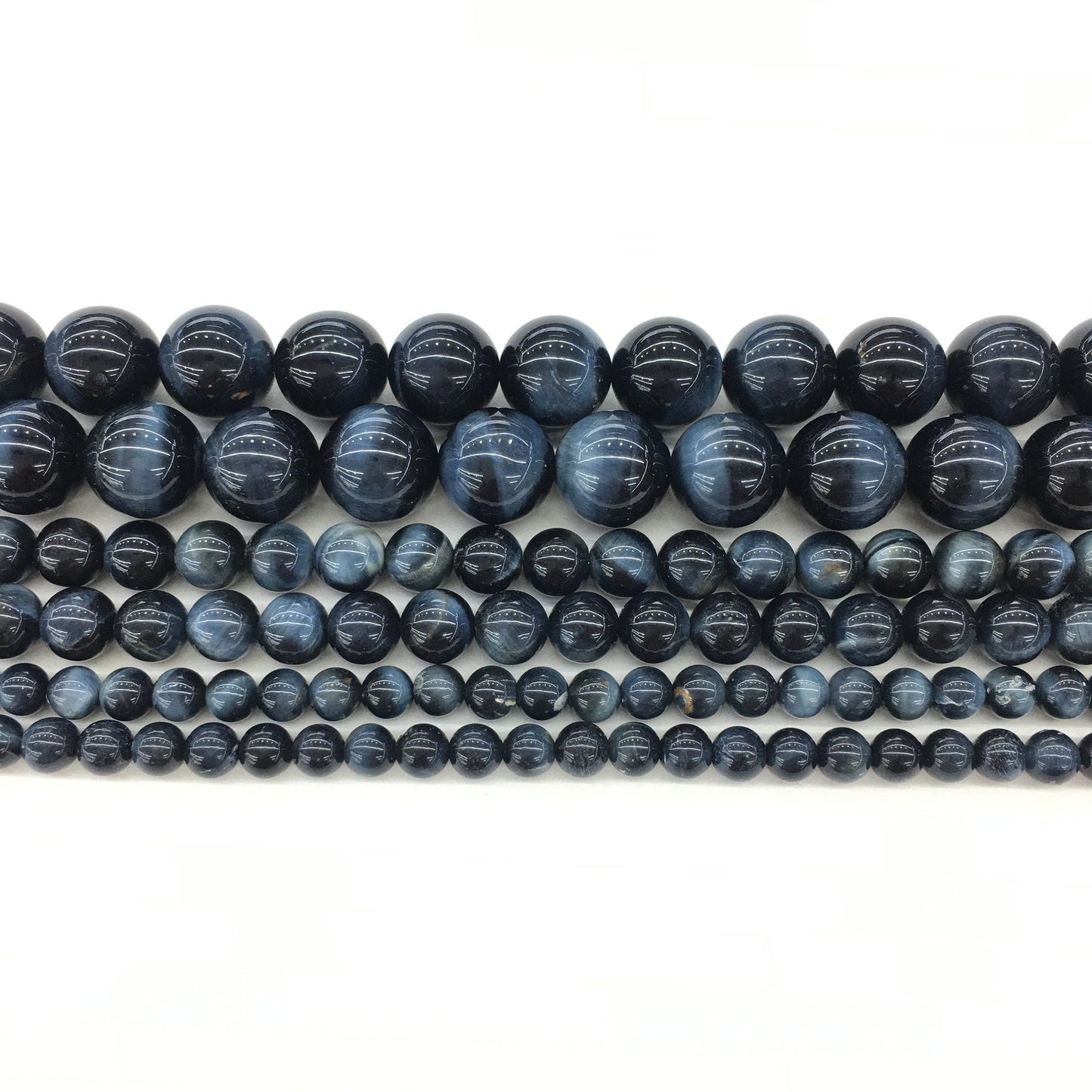 Natural Blue Tiger Eye Round Beads Energy Gemstone Loose Bead For DIY Jewelry Making Design AAAAA Quality