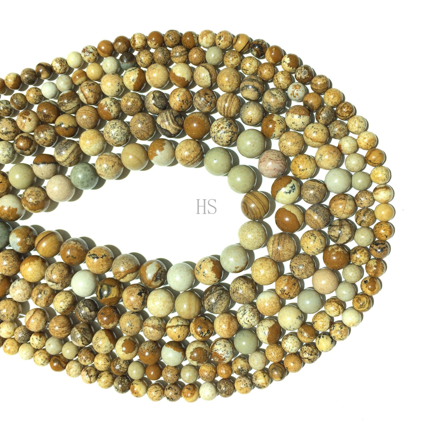 Natural Picture Jasper Beads Healing Energy Gemstone Loose Beads For DIY Jewelry Making AAA Quality 4mm 6mm 8mm 10mm 12mm