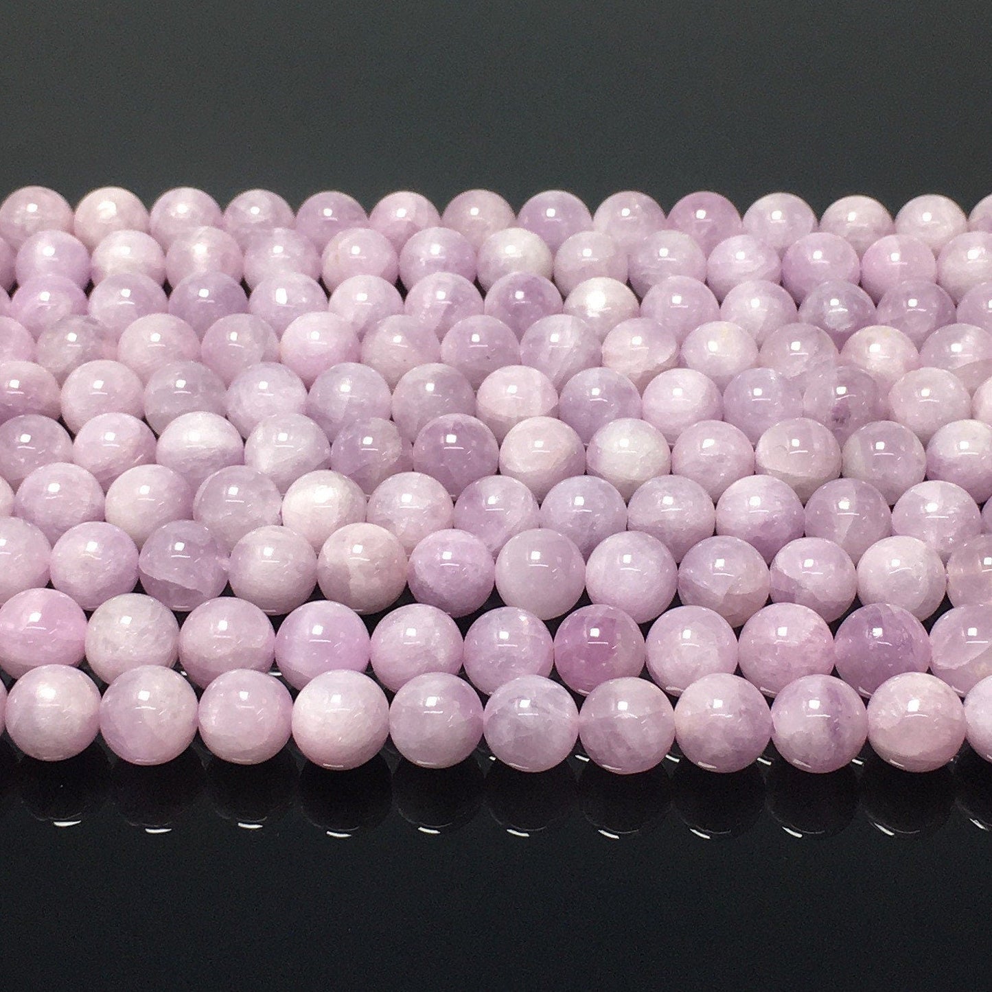 Natural Purple Kunzite Round Smooth Beads Healing Gemstone Loose Beads For DIY Jewelry Making AAAA Quality