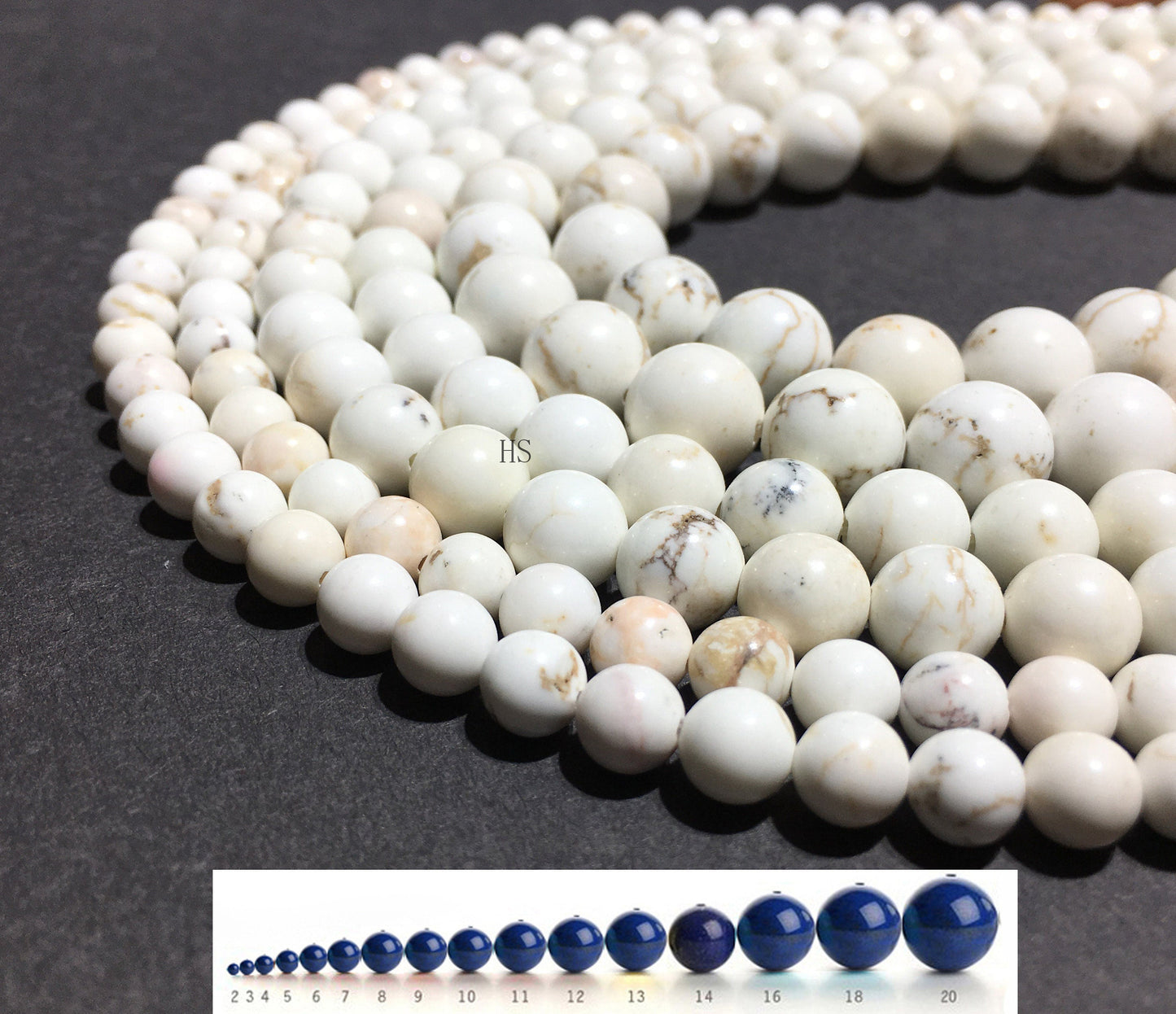 Natural White Turquoise Stone Round Beads Healing Gemstone Loose Beads DIY Jewelry Making for  AAA Quality 4mm 6mm 8mm 10mm