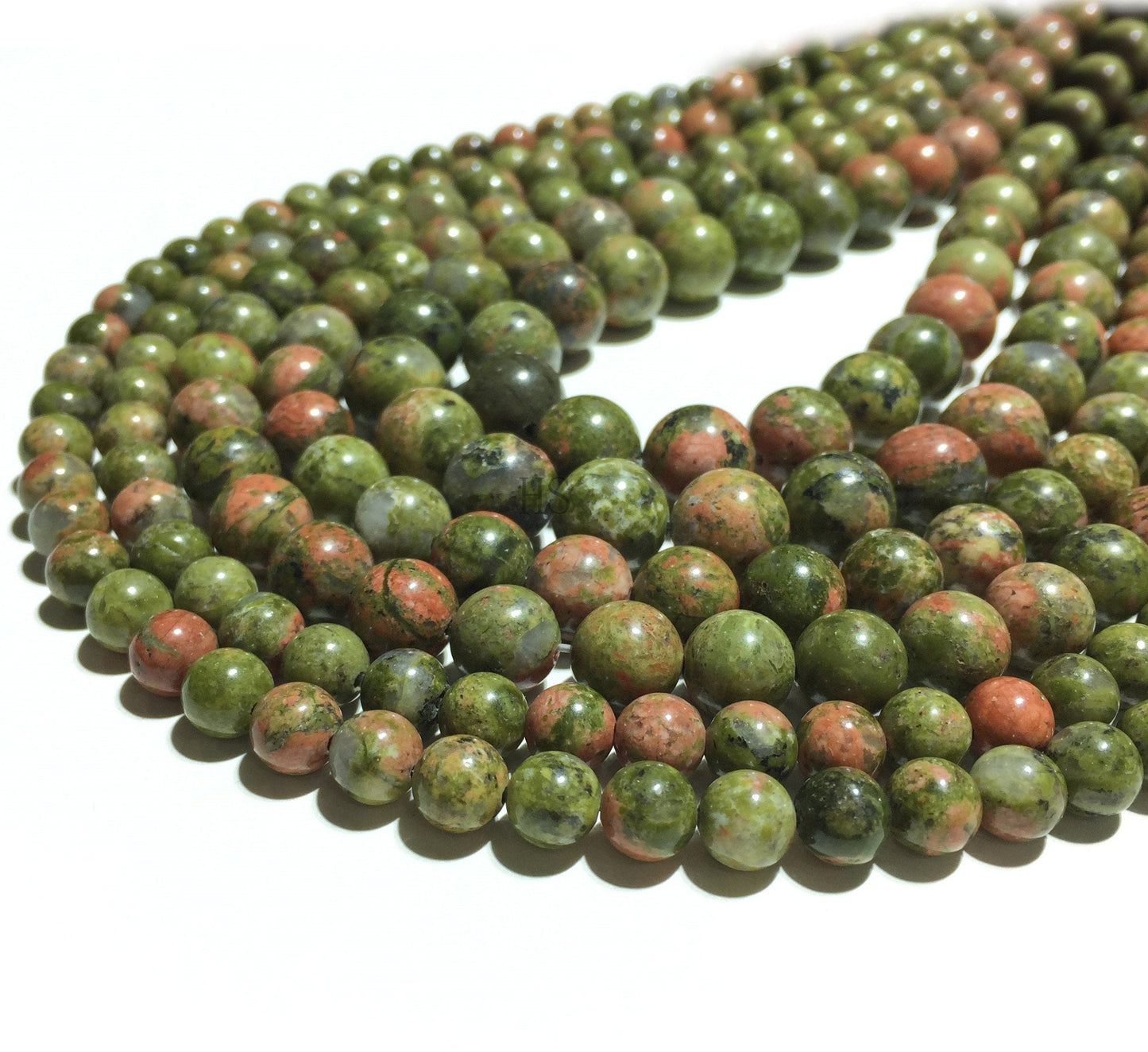 Unakite Jasper Natural Stone Healing Gemstone Loose Bead for DIY Jewelry Making Design AAA Quality