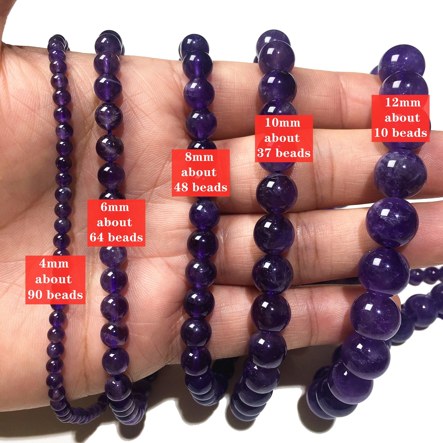 Natural Amethyst Round beads Healing & Energy Gemstone Loose Beads for DIY Jewelry Making  AAA Quality 4mm 6mm 8mm 10mm