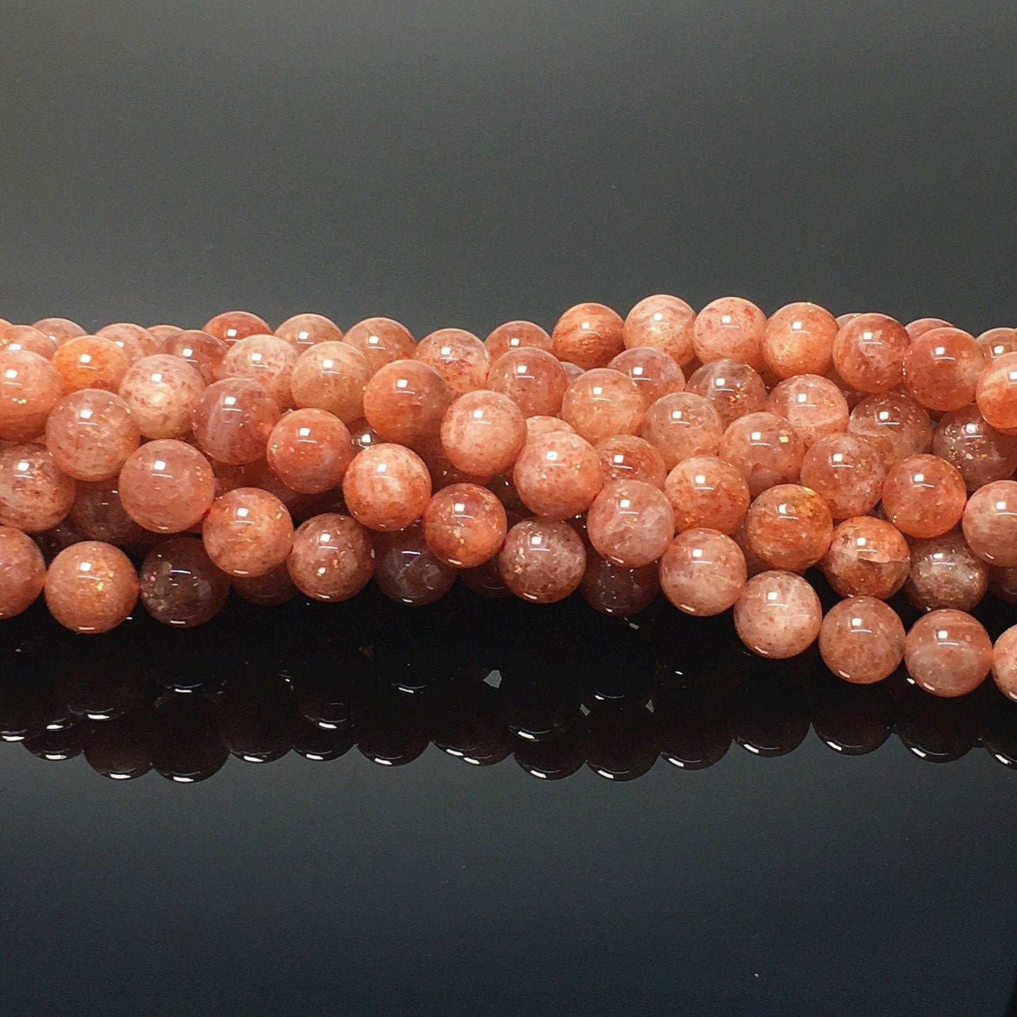 Natural Sunstone Round Beads Energy Gemstone Loose Beads DIY Jewelry Making Design for  AAAAA Quality 6mm 8mm 10mm