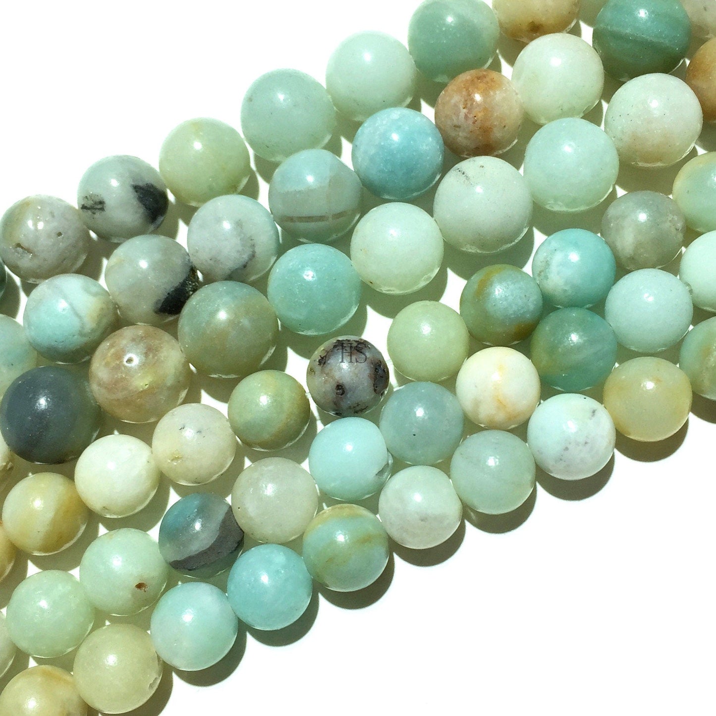 Natural Multi Amazonite Round Energy Healing Gemstone Loose Beads For DIY Jewelry Making Design AAA Quality