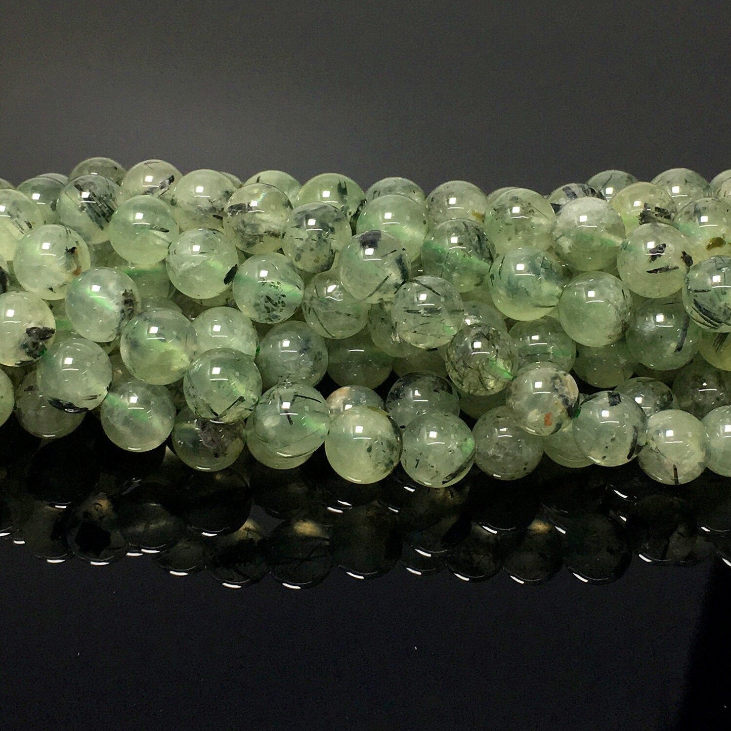 Natural Green Prehnite Round Beads Healing Energy Gemstone Loose Beads For DIY Jewelry Making AAA Quality 6mm 8mm 10mm