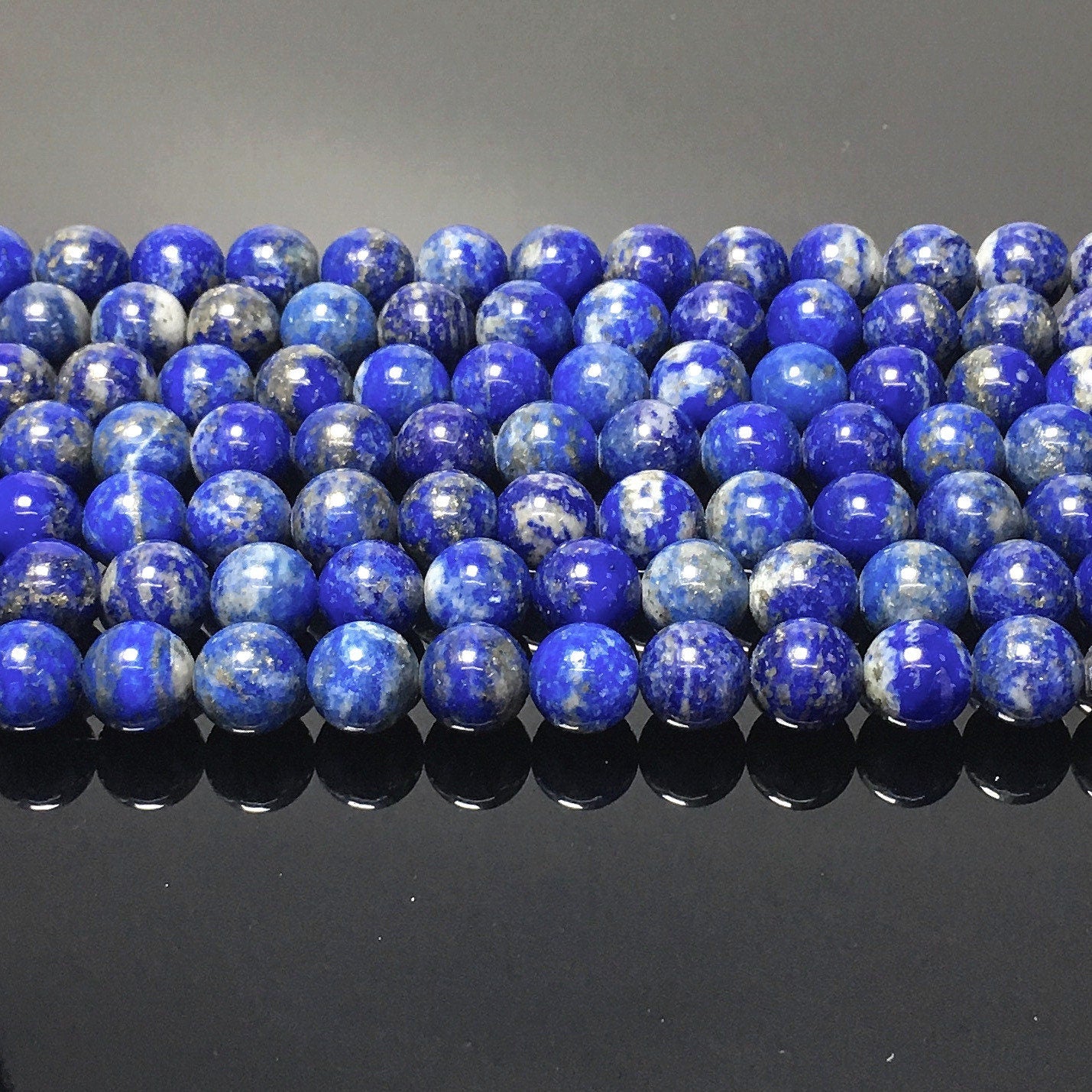 Natural Blue Lapis Lazuli Round Beads Energy Gemstone Loose Bead For DIY Jewelry Making Design AAA Quality