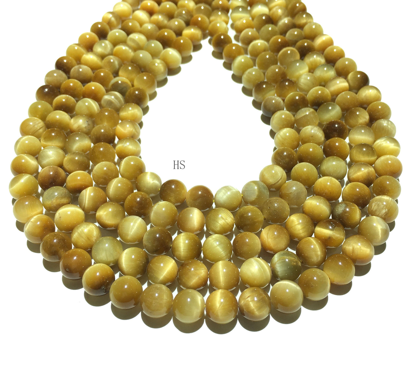 Natural Golden Honey Tiger Eye Round Beads Energy Gemstone Loose Bead For DIY Jewelry Making Design AAA Quality