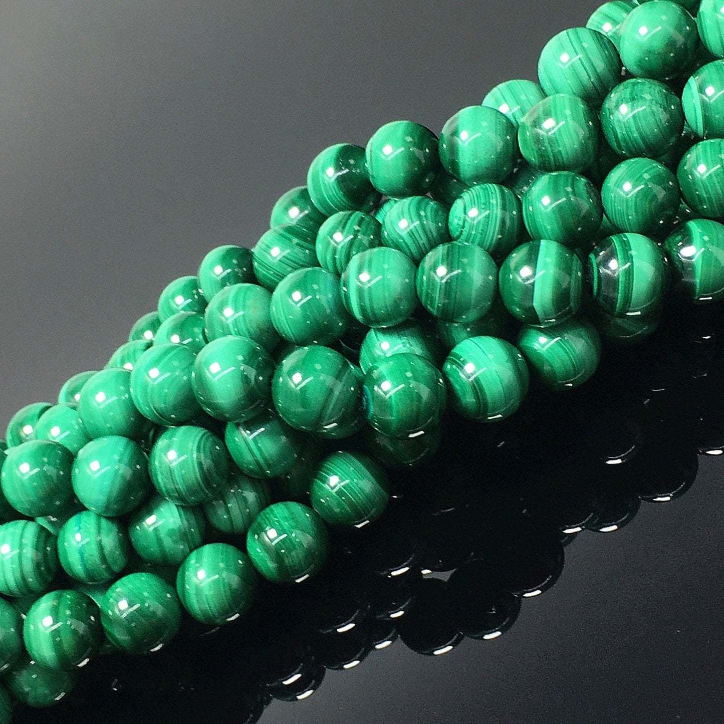 Natural Green Malachite Highly Polished Round Beads Energy Gemstone Loose Beads For DIY Jewelry Making Design AAAAA Best Quality