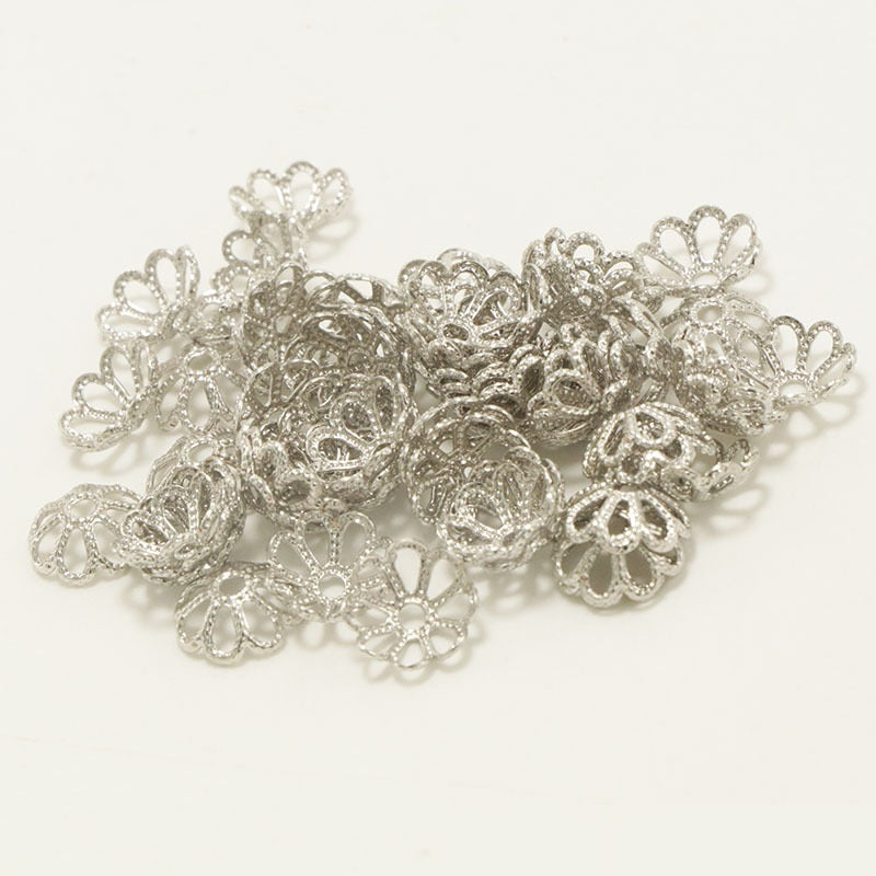 200pcs Flower Bead Caps Spacer End Caps For Jewellery Making 6mm 8mm 10mm